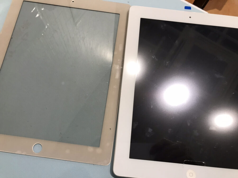 落として画面を割ってしまったらタッチ不良に！iPad第4世代（アイパッド4）のタッチパネル交換修理を行いました！