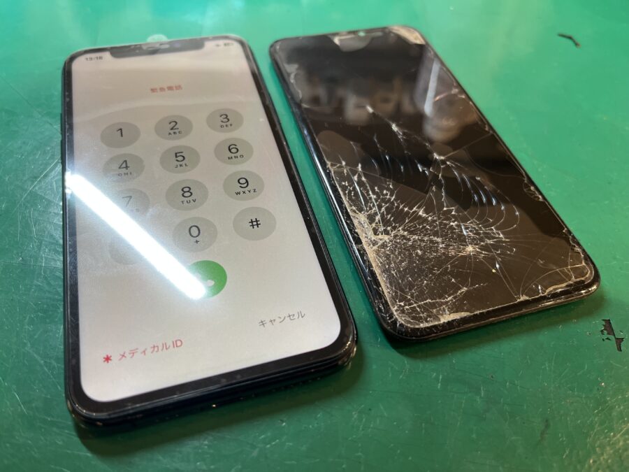 バキバキiPhone11Pro（アイフォン）もリーズナブル&高品質で！【スマホ修理工房新宿PePe店】で即日修理やってます