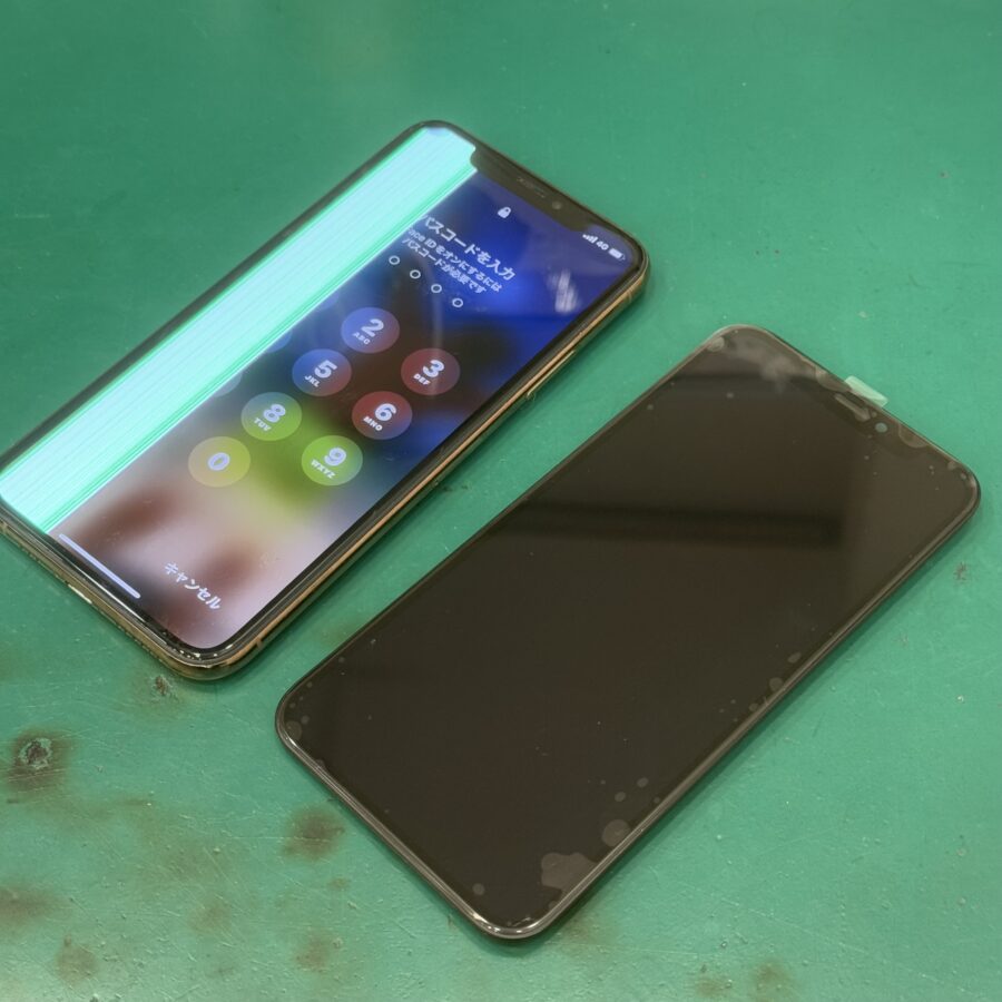 【落として液晶破損・・即日交換修理完了！】藤沢市からお越しのお客様より、iPhoneXS(アイフォン)をお持ち込みいただきました