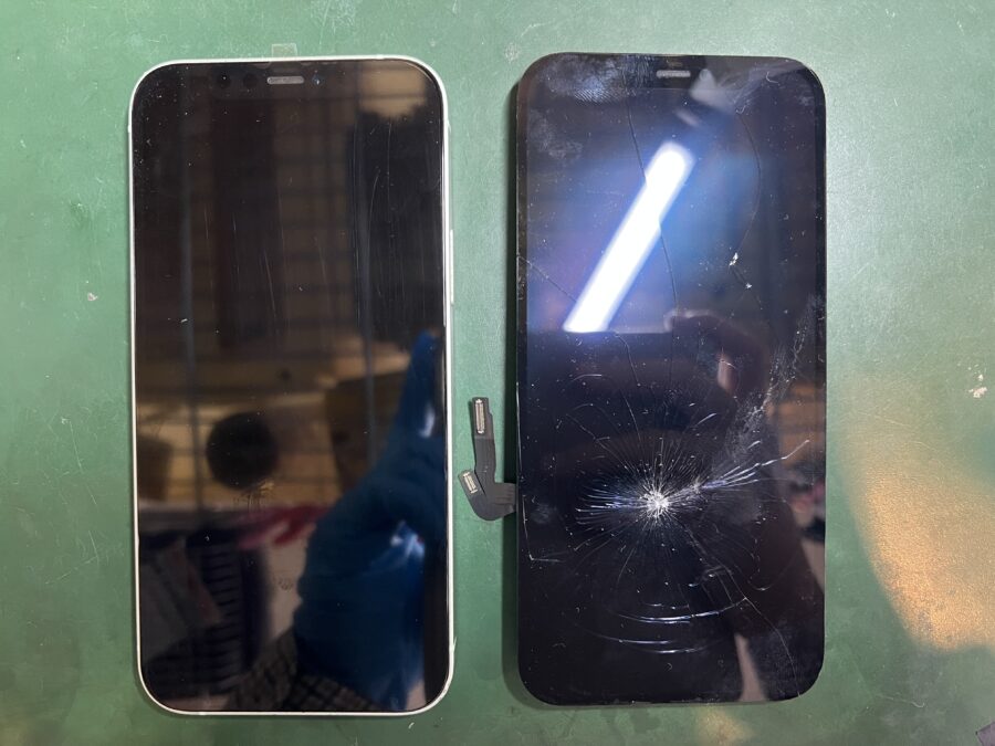 iPhone 12の画面が割れてしまって映らなくなってしまったとのことでご相談をいただきました！