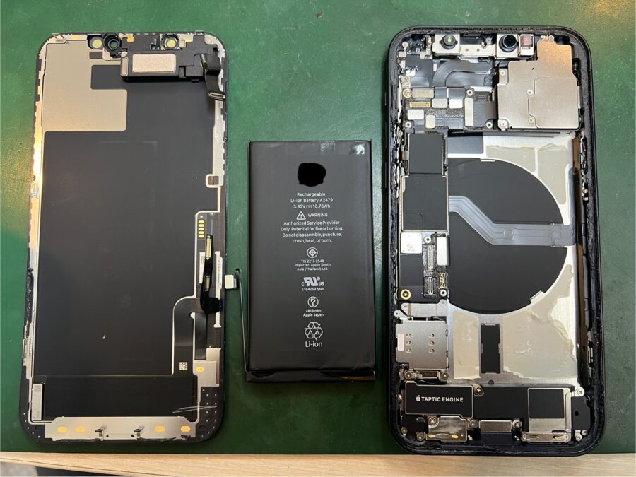 iPhone 12のバッテリーが劣化していて電池が一日も持たないとのことでご相談をいただきました！
