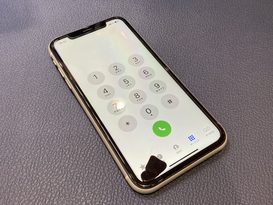 液晶に不具合が出てしまっているiPhoneXR（アイフォン）の修理を承りました！【スマホ修理工房仙台PARCO2店】