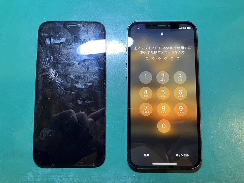 iPhone 12（アイフォン）のガラスがバキバキに...即日修理可能です！【スマホ修理工房調布パルコ店】