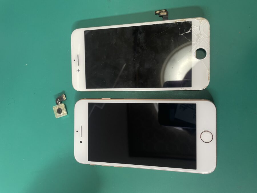 iPhone 8、フロントパネル、カメラ交換