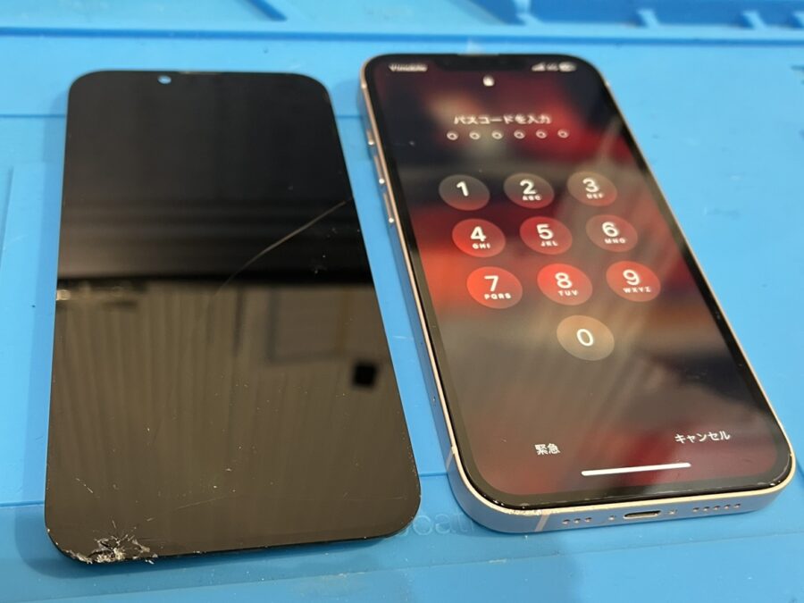 iPhone13（アイフォン13）の液晶破損！？画面の修理ならデータそのまま、即日修理の「スマホ修理工房渋谷店」へ！