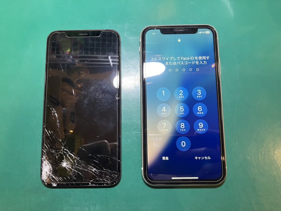 液晶破損iPhoneXR【スマホ修理工房調布パルコ店】