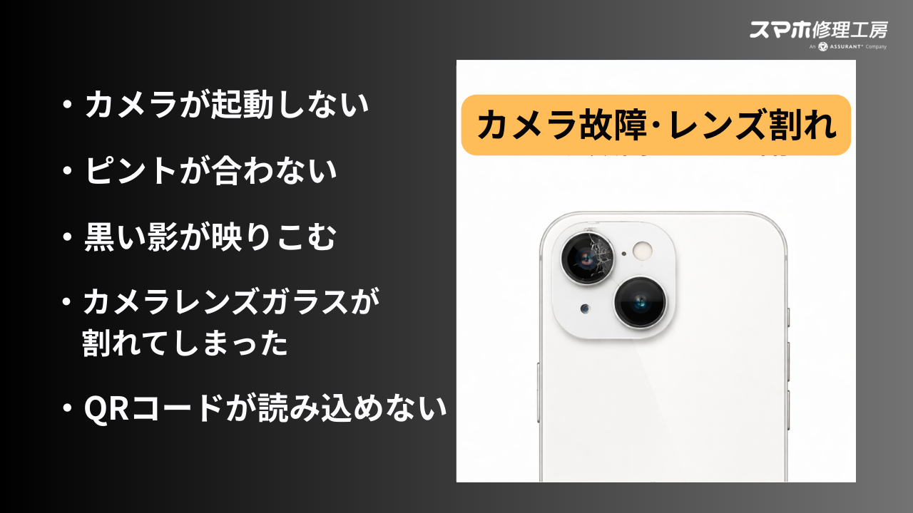 【修理メニュー】カメラ故障・レンズ割れ