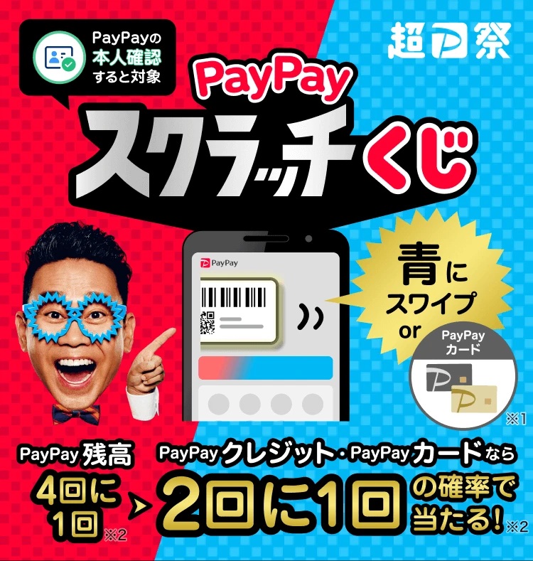 PayPayスクラッチくじ最大全額還元キャンペーン開催中☆6/19～7/31まで！！【スマホ修理工房北千住マルイ店】