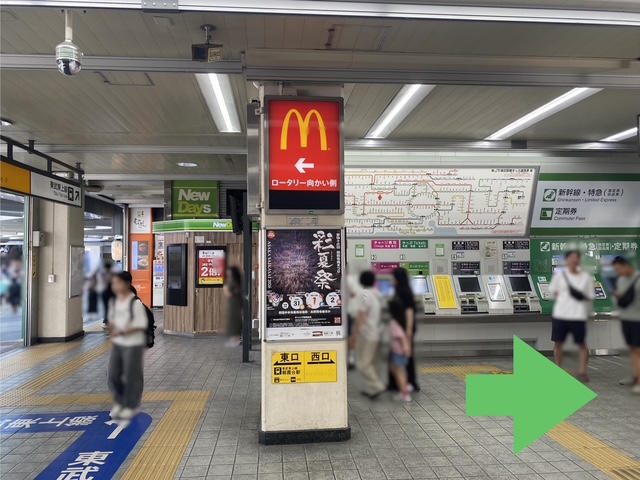 武蔵野線の北朝霞駅の改札は一か所だけですので、迷うことなくそのまま改札を出てください。