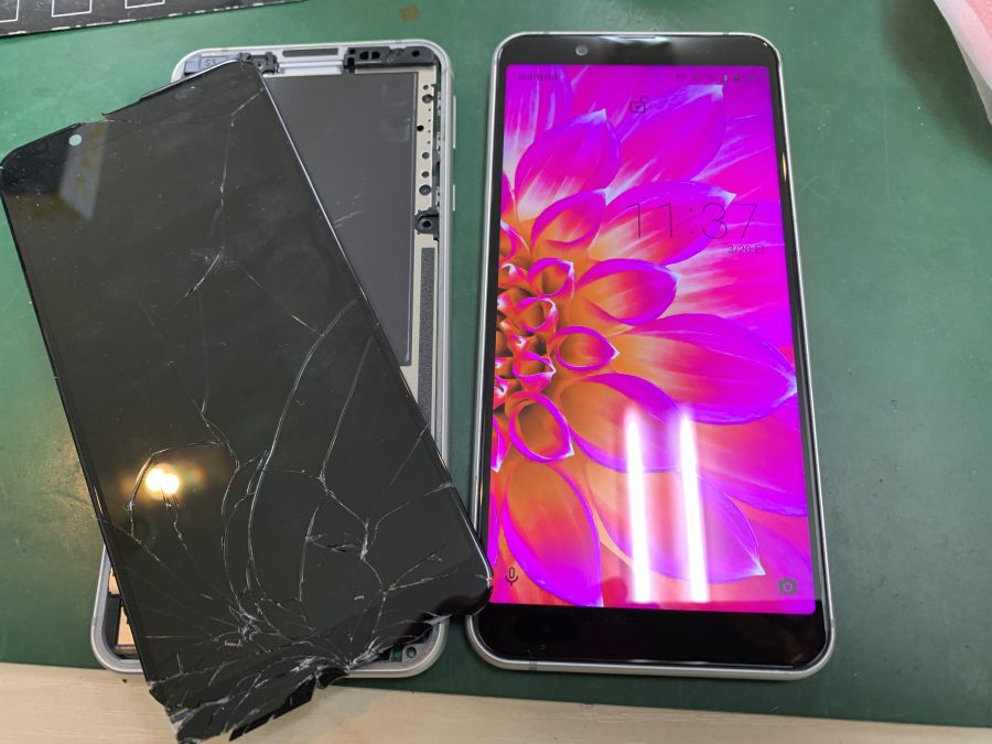 画面割れを修理したい。でも交換部品がない。そんなときは外装交換！！【AQUOS Sense3 basic】