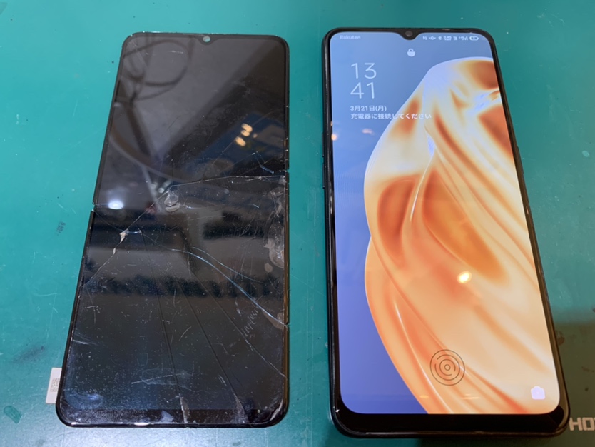 OPPO Reno3A（オッポリノ3A）を落として画面が映らなくなってしまった...そんな時はスマホ修理工房新宿PePe店でお悩