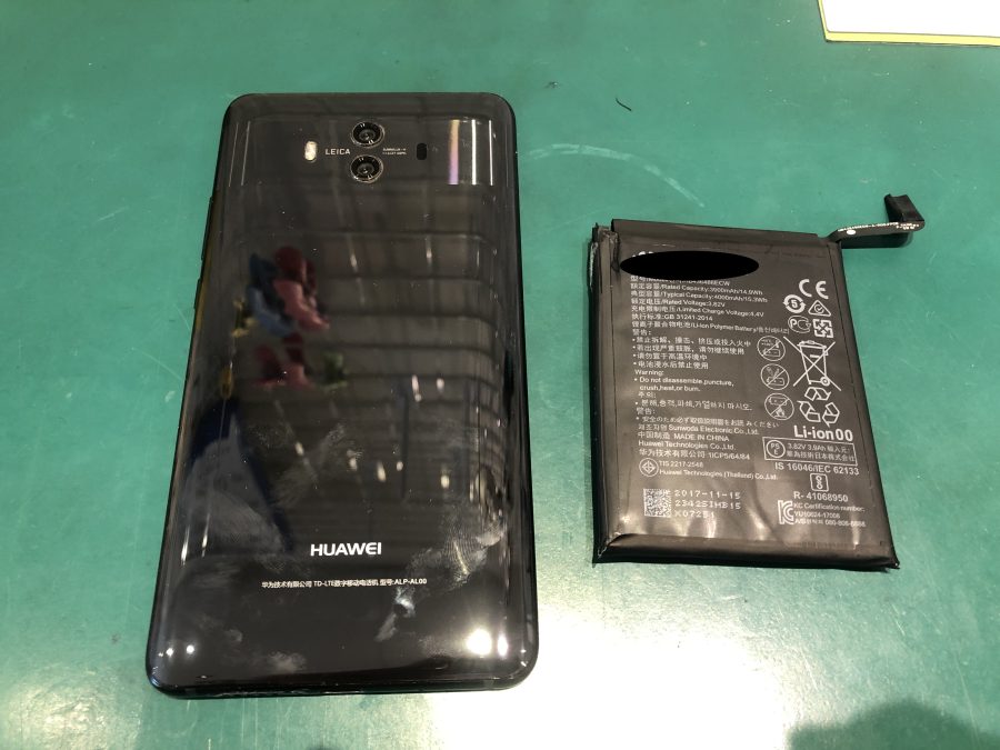 HUAWEI mate10のバッテリー交換をしました。【スマホ修理工房西大島店】