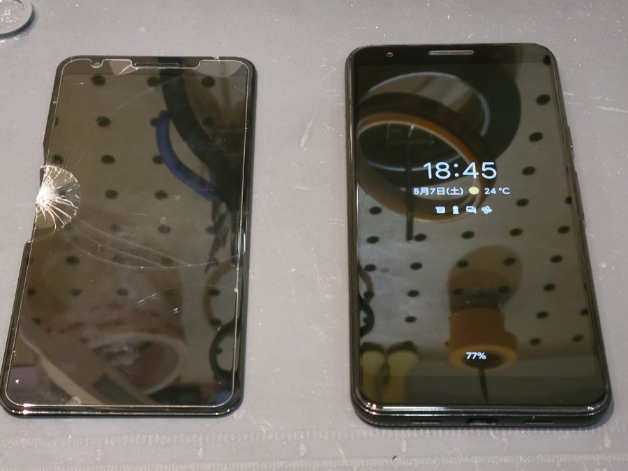 Google Pixel3a(グーグルピクセル)の画面修理を行いました！スマホの画面修理はスマホ修理工房にお任せください！