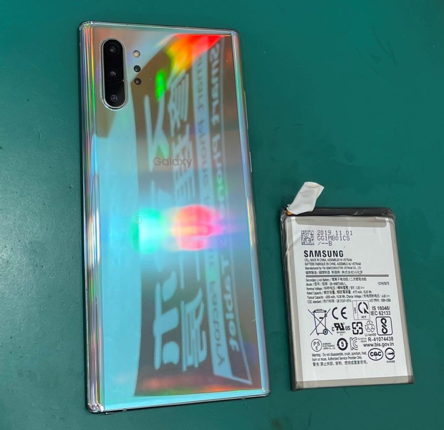 【バッテリー交換修理】Galaxy note10plus（ギャラクシー）一日充電がもたない【スマホ修理工房テラスモール湘南店】