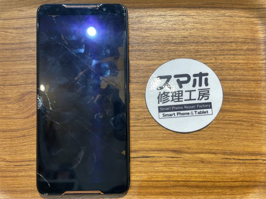 ROG Phone(アールオージーフォン)を落として画面が映らない...そんなときはスマホ修理工房 広島パルコ新館店へ！