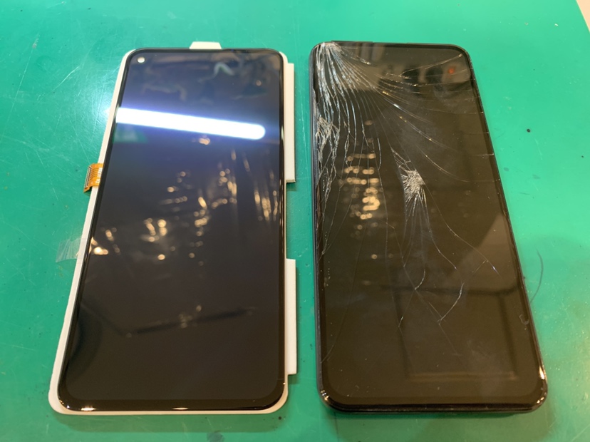 Pixel5a（ピクセル5エー）の画面が割れて映らなくなってしまった時はスマホ修理工房新宿PePe店で即日修理！