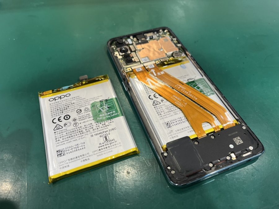 OPPO Reno3Aのバッテリーの交換ならスマホ修理工房ペリエ千葉店へどうぞ‼