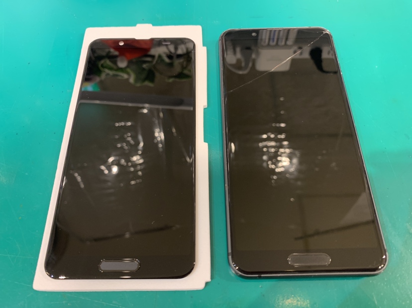 AQUOS sense3（アクオスセンス3）の画面が割れてしまった時はスマホ修理工房新宿PePe店で画面交換できちゃいます！
