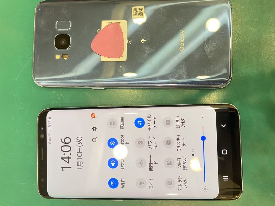 藤沢市からお越しのお客様より、GalaxyS8(ギャラクシーS8)の画面交換修理でお持ち込みいただきました！