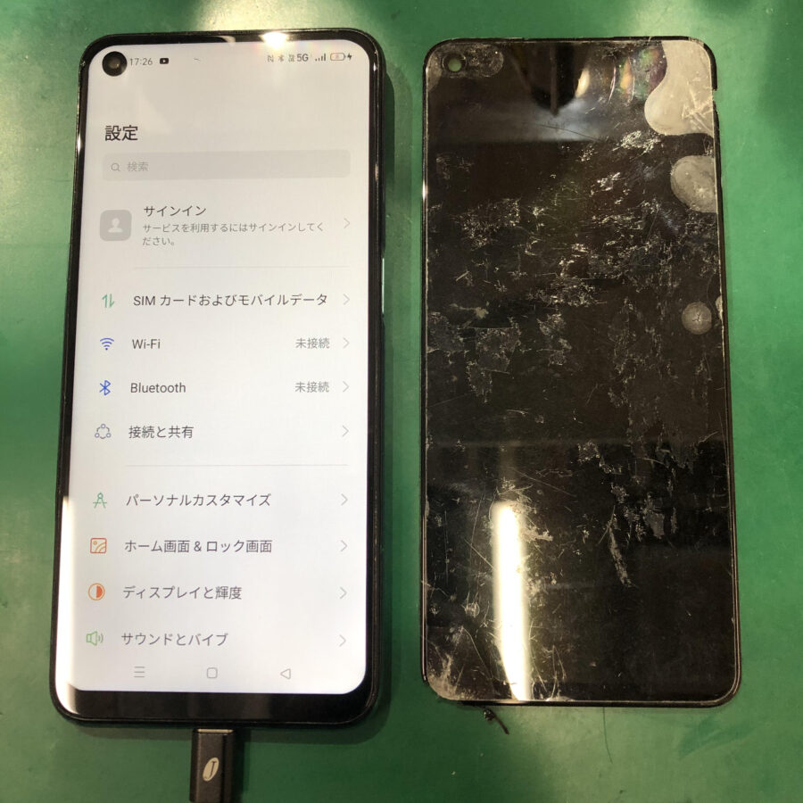 OPPO A54 5G（オッポ）の画面が映らない！！そんな時は、「スマホ修理工房　池袋P’パルコ本店」にお任せください📱✨