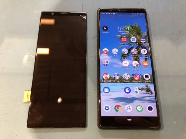 SONY Xperia5（ソニー・エクスぺリア）のガラス割れ・液晶破損修理ならスマホ修理工房渋谷店へお任せください！