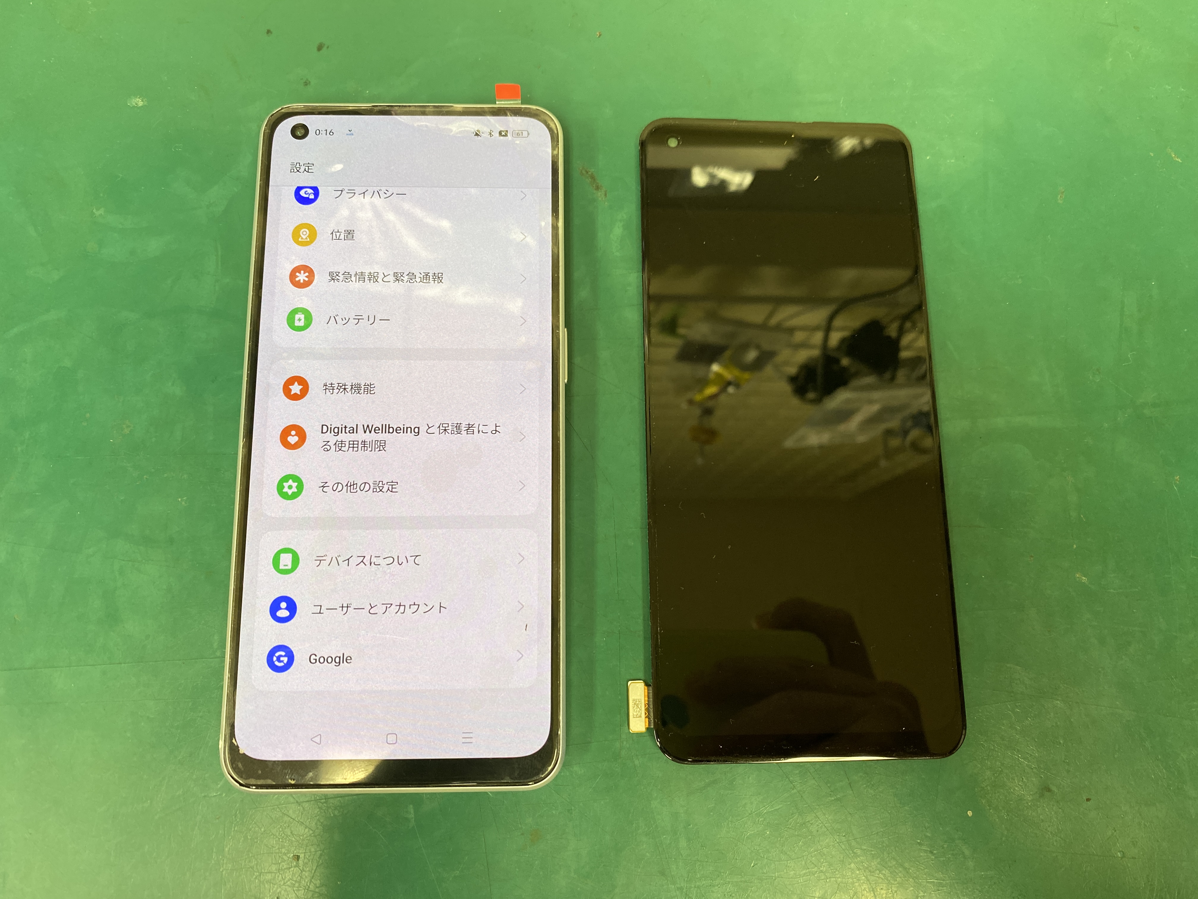 江東区大島・亀戸のスマホ修理屋！OPPO Reno7A(オッポ)水没して画面は映るけどタッチが効かない。