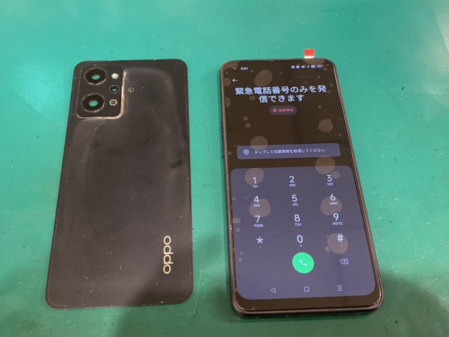 OPPO Reno7Aを落とした後から画面が点かない！？その症状は画面交換で直るかもしれません！【スマホ修理工房新宿PePe店】
