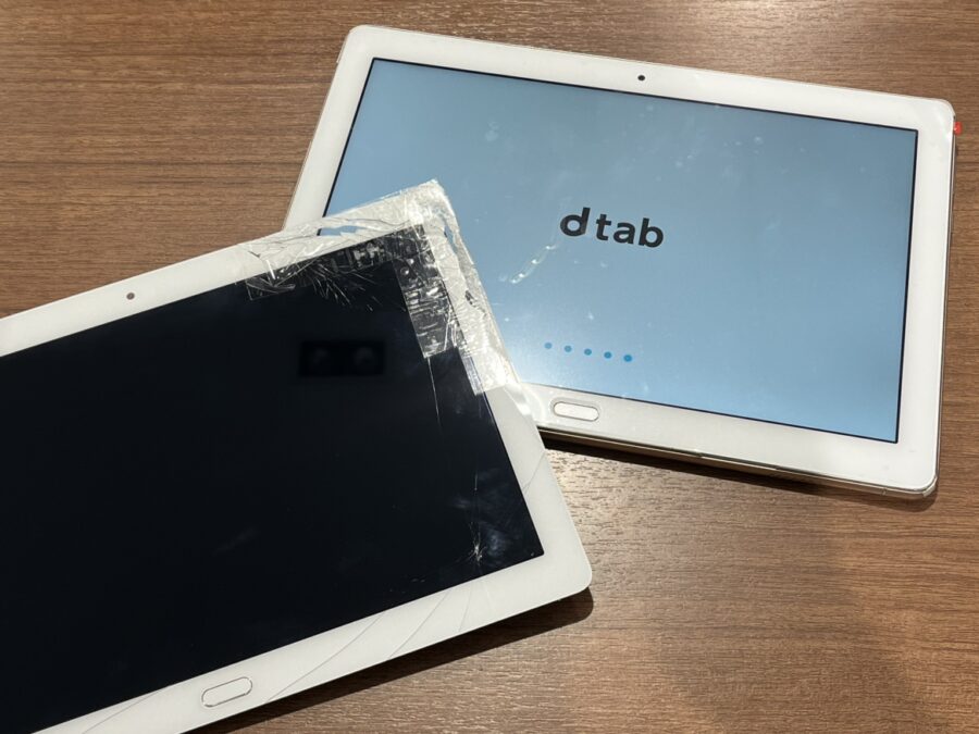 タブレットも修理できます！dtab d-01K（ディータブ）の画面割れ修理なら、スマホ修理工房渋谷店まで！