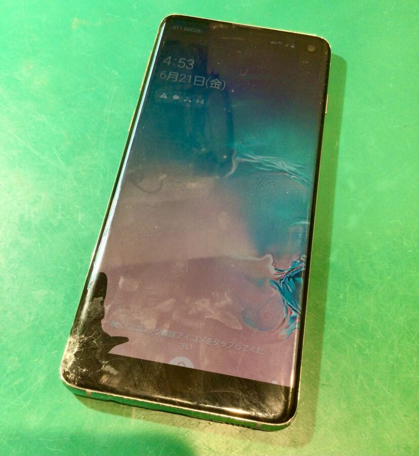 Galaxy S10 画面割れ/表示不良/タッチ不可【スマホ修理工房 東松山店】