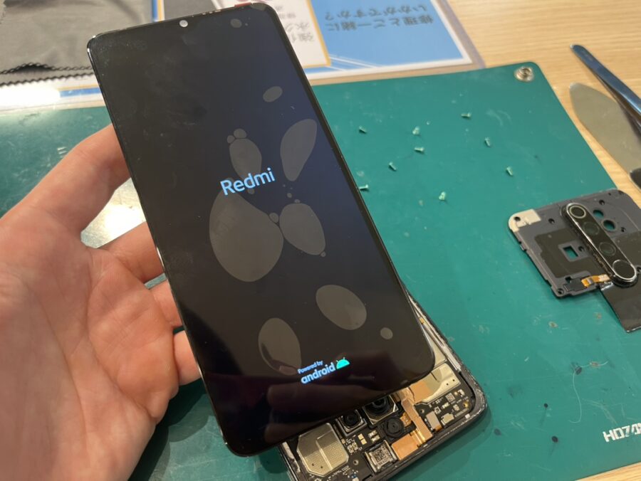国内未発売でも即日修理対応！Xiaomi Redmi note8 pro(シャオミ) 部品お持込での修理を行いました！【スマホ修