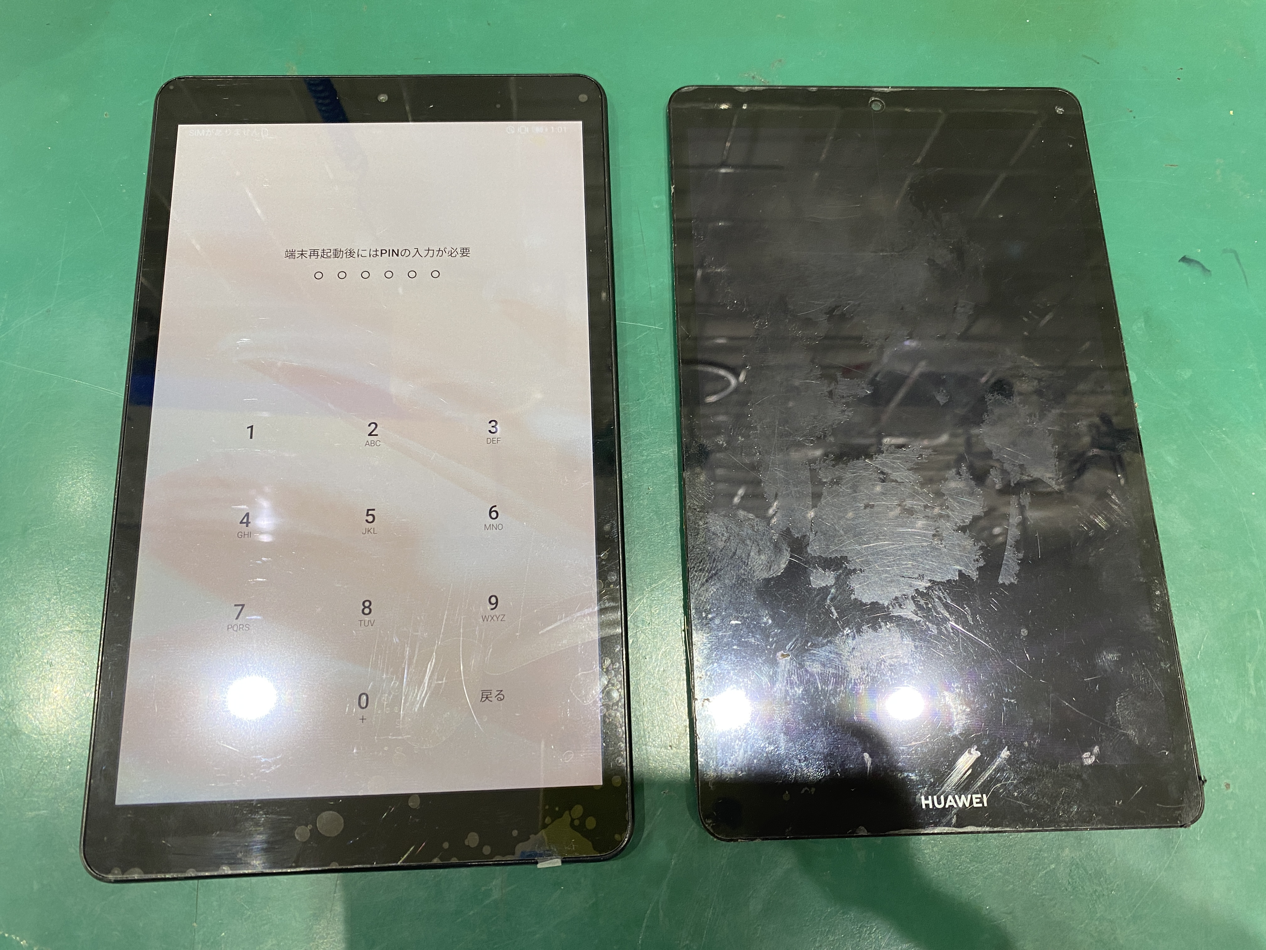 江東区大島・亀戸のスマホ修理屋！HUAWEI MediaPad M5 lite(JDN2-L09)画面が映らない。