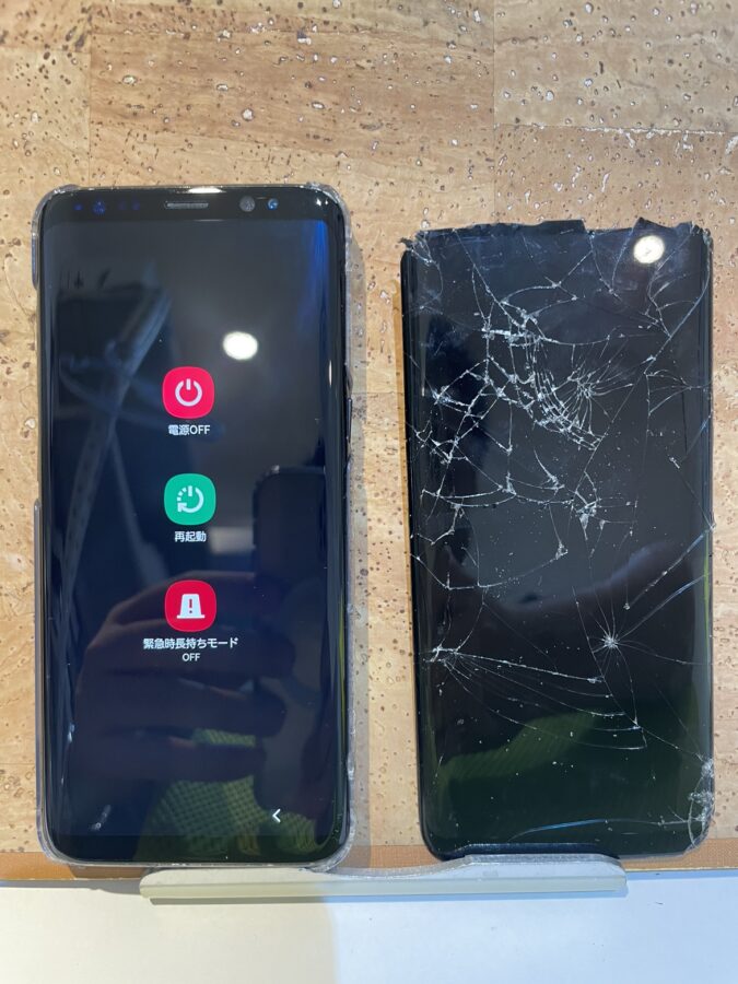 GalaxyS8(ギャラクシーS8)の画面交換なら広島市内最安値で修理が可能なスマホ修理工房 広島パルコ新館店で！！