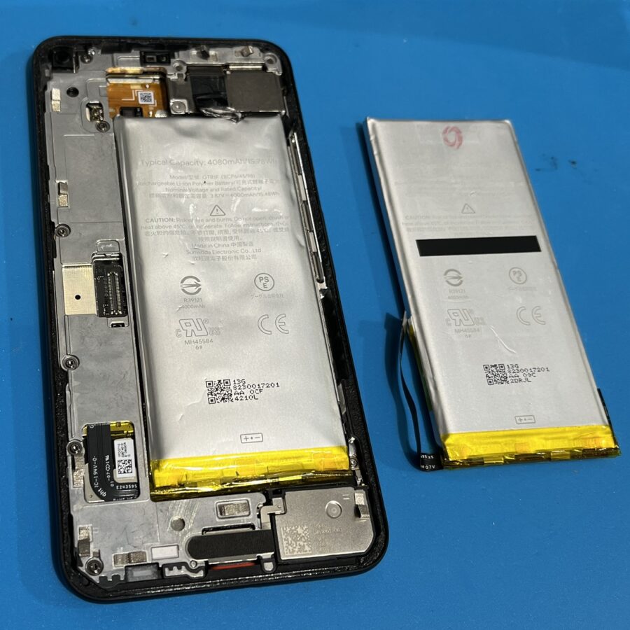 暑い夏はバッテリーの膨張に要注意！GooglePixel5のバッテリー交換を承りました！【スマホ修理工房渋谷】