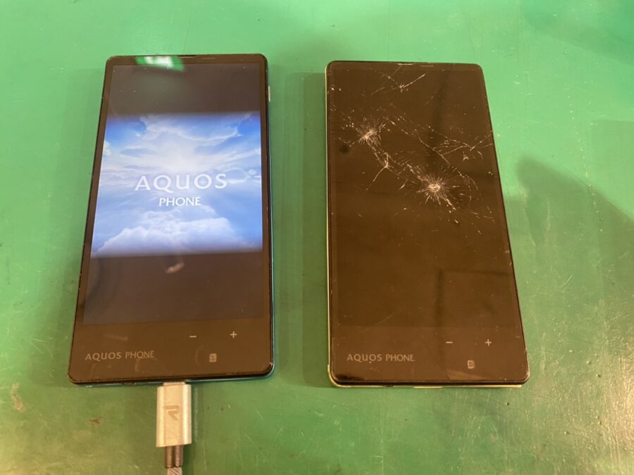 画面が割れてタッチが出来ないAQUOS PHONE Xx mini 303SH(アクオス)を即日修理いたしました！【スマホ修理工