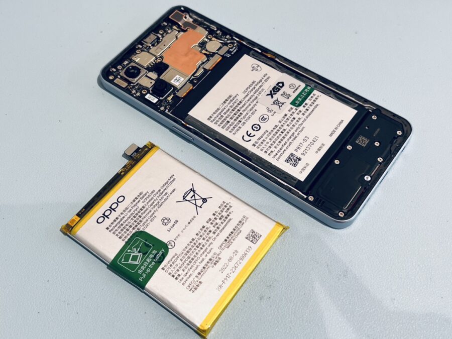バッテリーの減りが早く一日持たない！OPPO Reno7A（オッポ）のバッテリー交換修理を行いました！