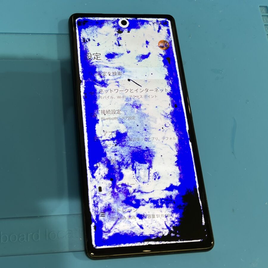 Google Pixel 6aの画面割れ・液晶破損修理データそのまま、即日修理のスマホ修理工房渋谷店へ！