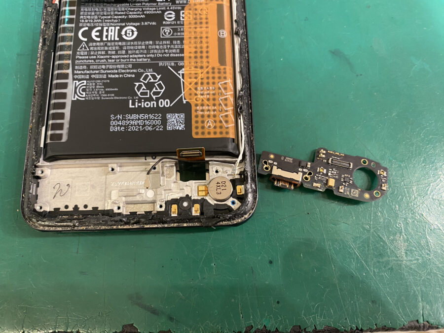 Xiaomi Redmi Note10 JE(シャオミ)の充電コネクターを交換しました！充電が出来ないスマホの修理は【スマホ修理