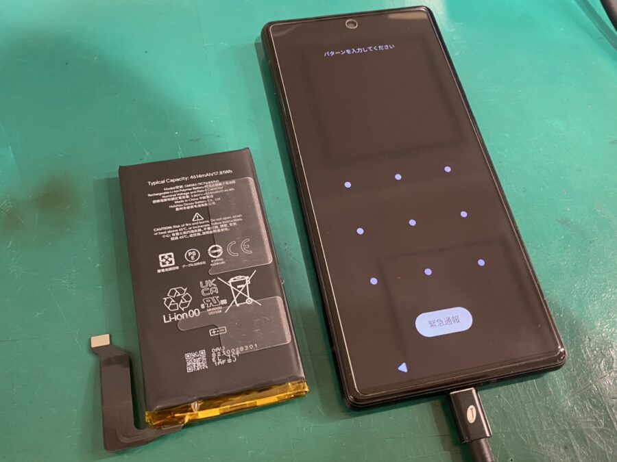バッテリー膨張！！危険な状態のPixel6（グーグルピクセル）のバッテリーを交換させて頂きました！【スマホ修理工房新宿PePe店