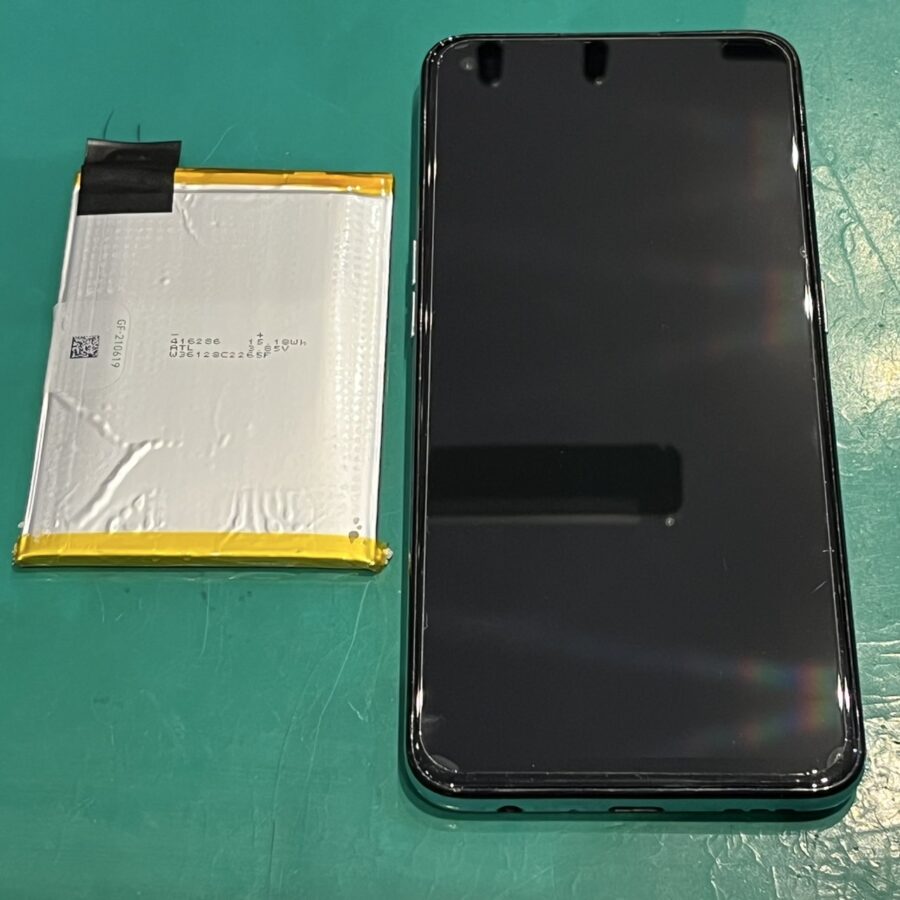 バッテリーの減りが早くなってきた…OPPO Reno5A バッテリー交換【スマホ修理工房ミーツ国分寺店】