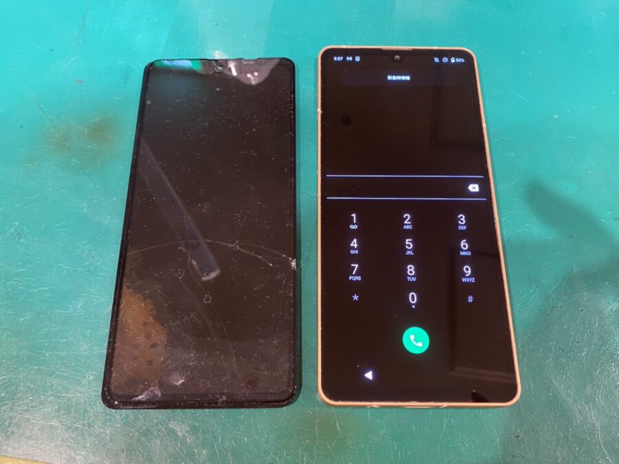 画面が割れてしまったAQUOS Sense6(アクオス)の修理も【スマホ修理工房新宿PePe店】なら可能です！！