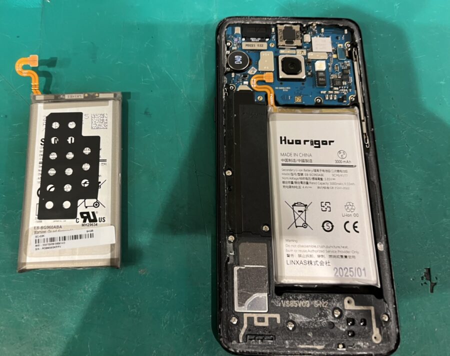 GalaxyS9(ギャラクシー)のバッテリーが全然もたない！？Androidのバッテリー交換もお気軽にご相談ください！【スマホ修