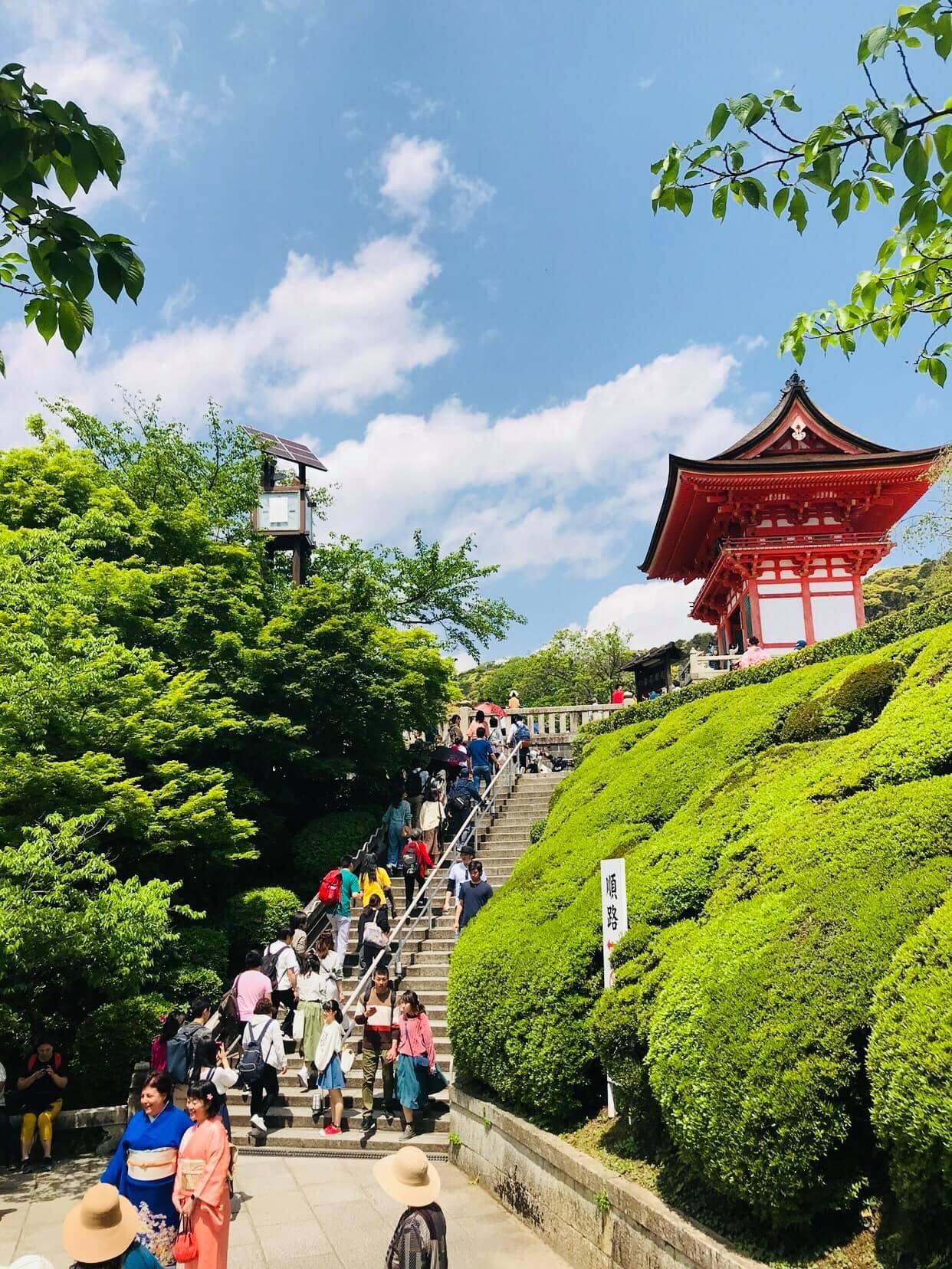 A lot of tourists come here to visit the temple