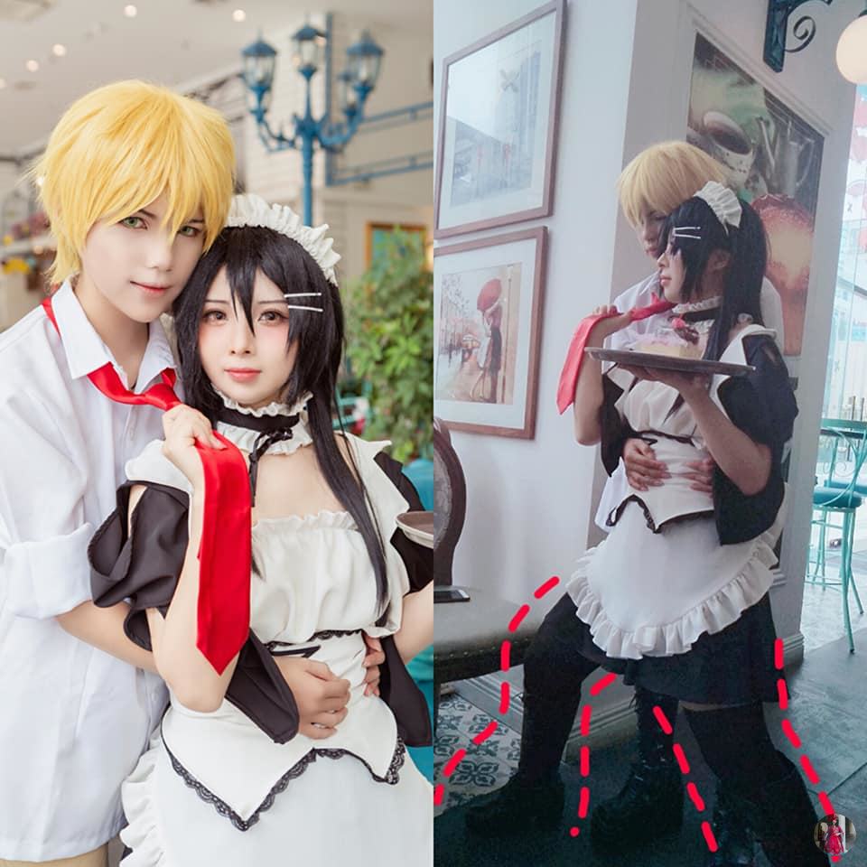 Behind the scenes của một bức ảnh đẹp (cosplayer Trang Phan và Mochi - Kaichou wa Maid-sama)