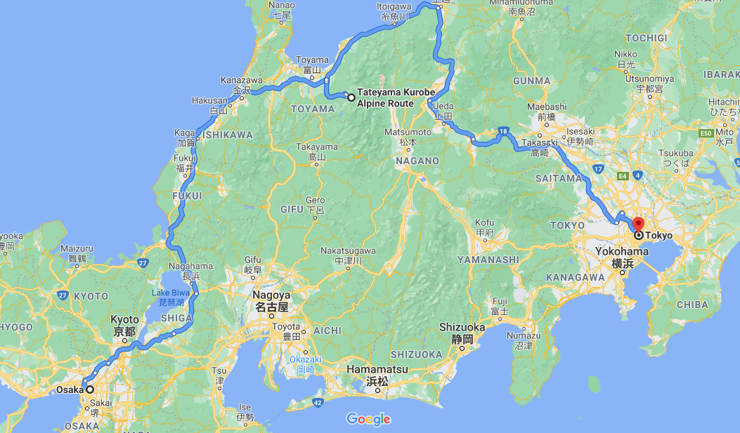 Screenshot from Google Map