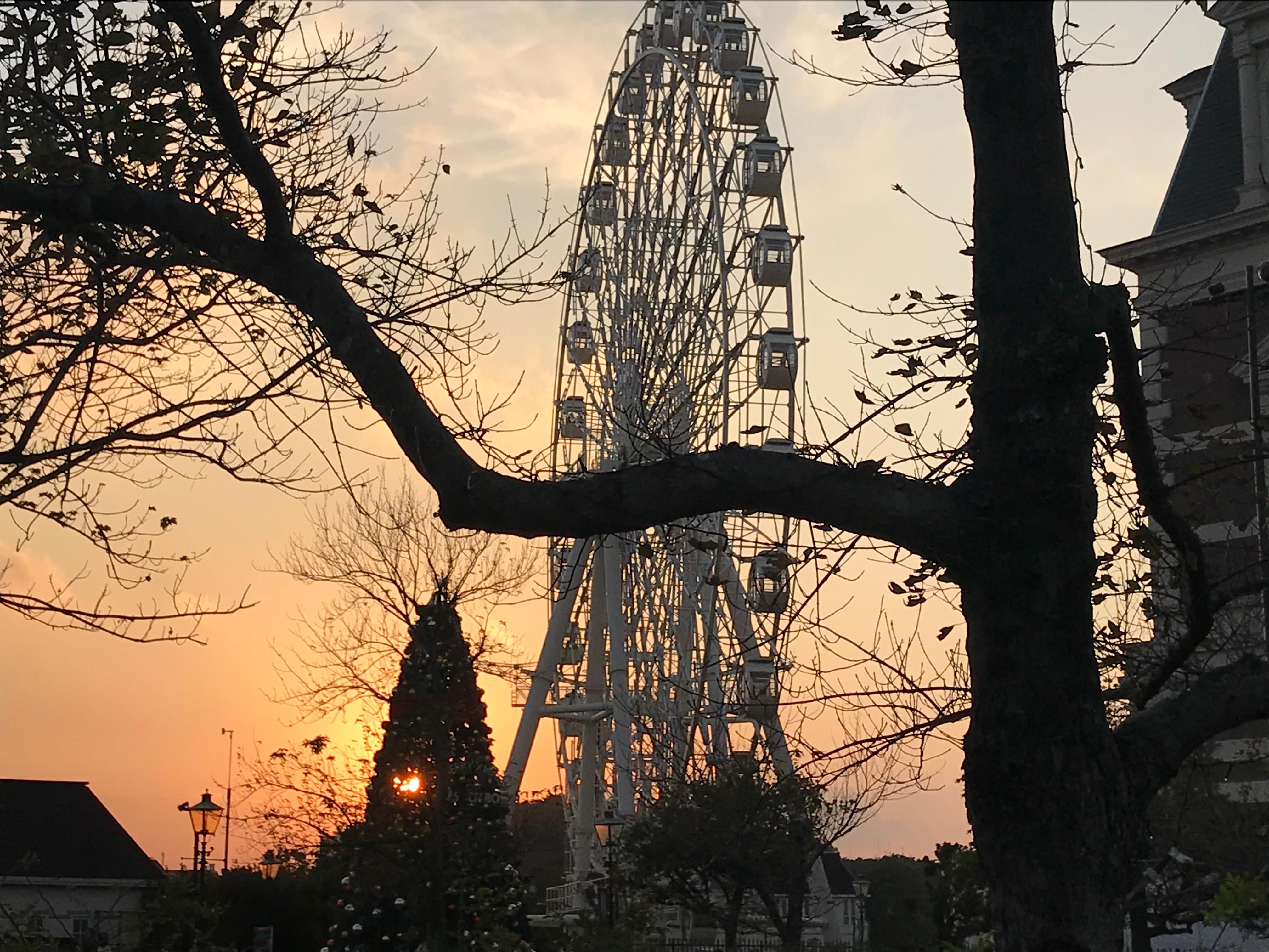 Sunset at Huis Ten Bosch, Sasebo, Japan