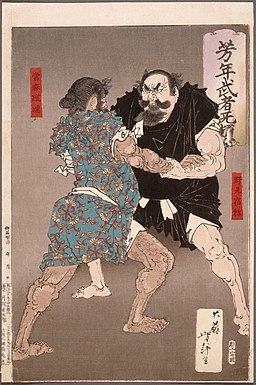 Nomi no Sukune đấu vật với Taima no Kehaya (Wikipedia.org)
