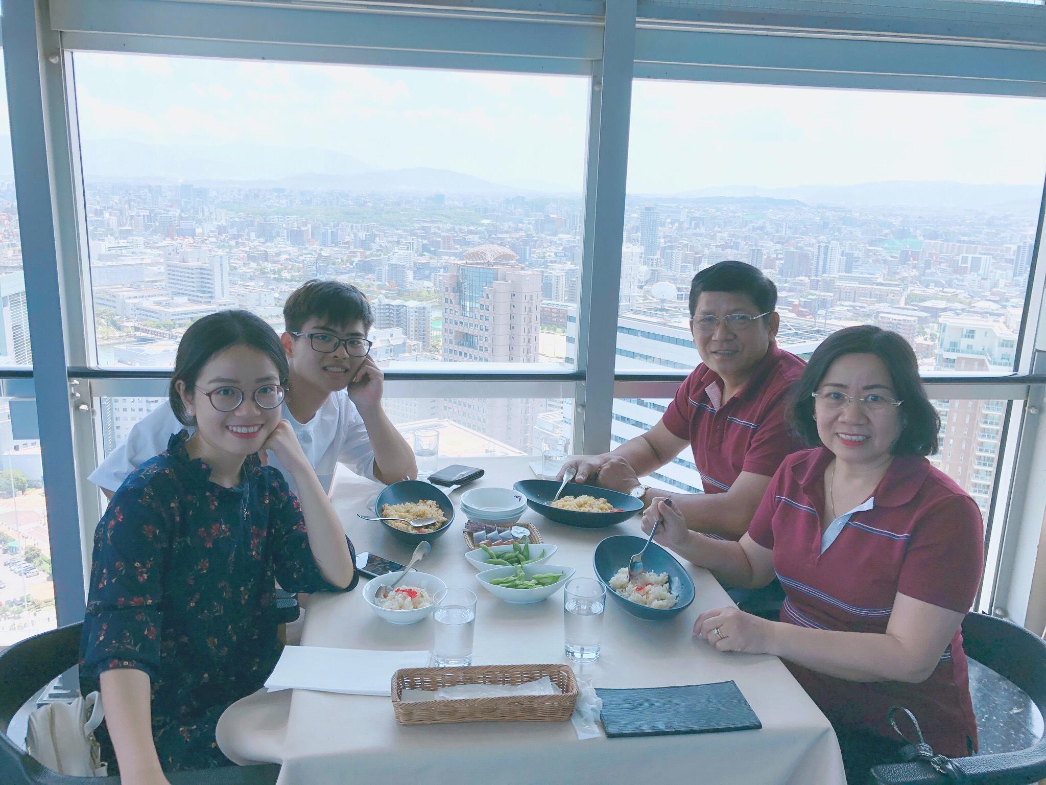 Having lunch in Fukuoka tower