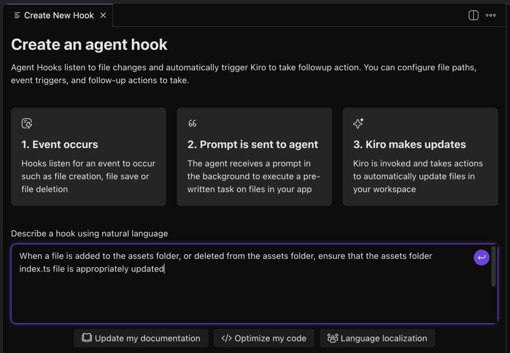 Kiro Agent Hooks