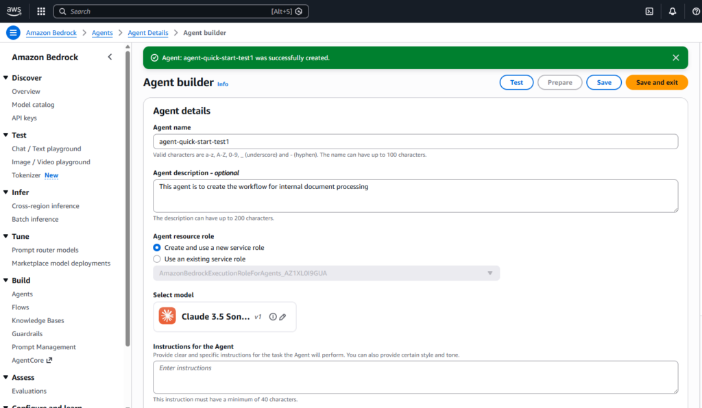 Amazon Bedrock Agent