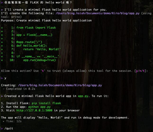 AWS Kiro CLI 對話紀錄保留